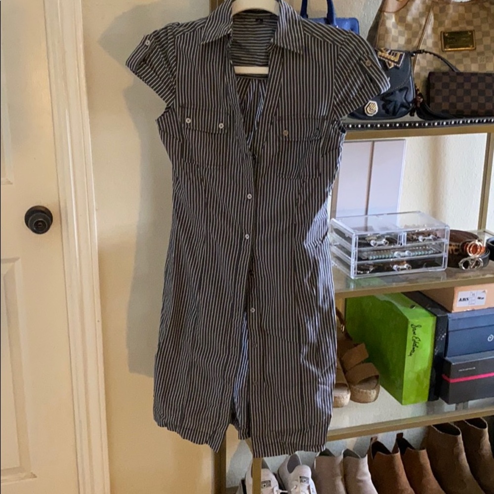 Pinstripe Express Dress